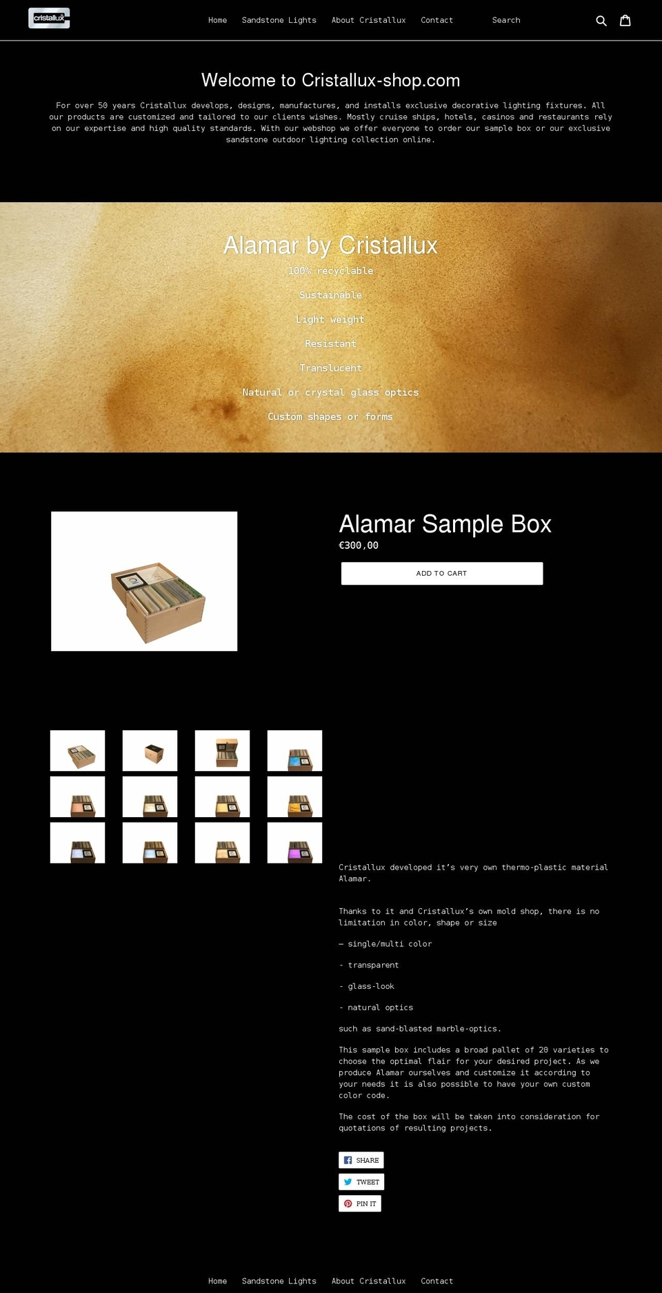 cristallux-shop.com — Shopify storefront screenshot