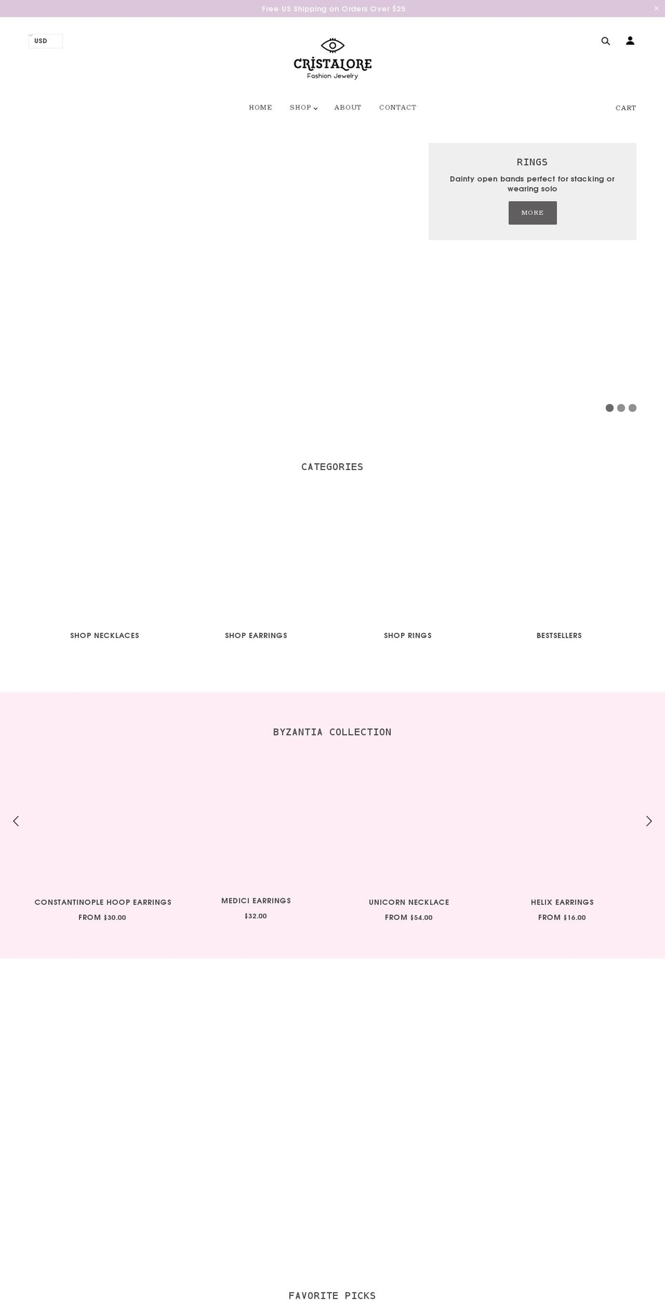 cristalore.com — Shopify storefront screenshot