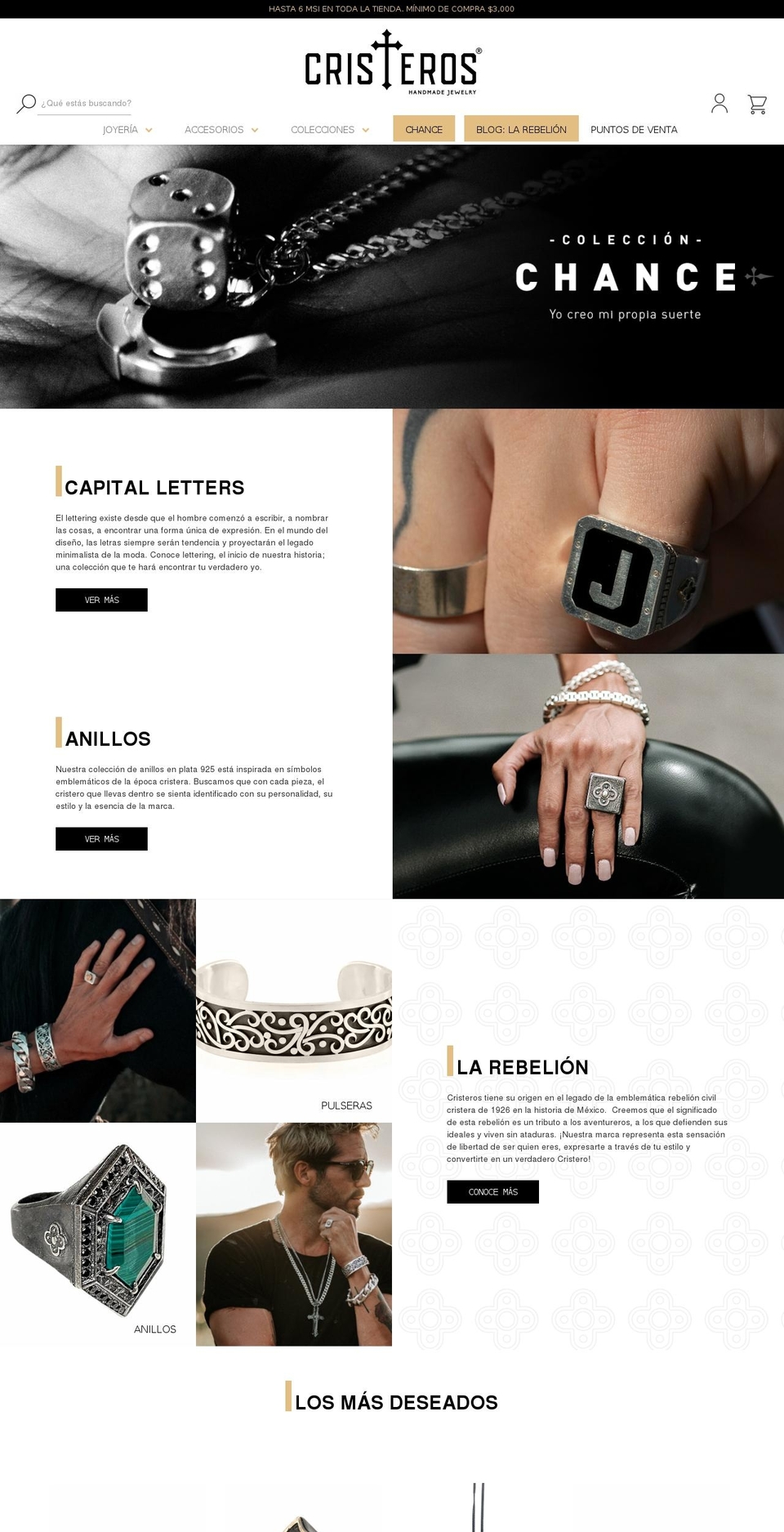 cristeros.mx shopify website screenshot