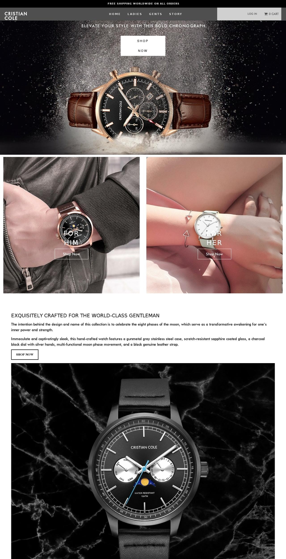 cristiancole.com — Shopify storefront screenshot