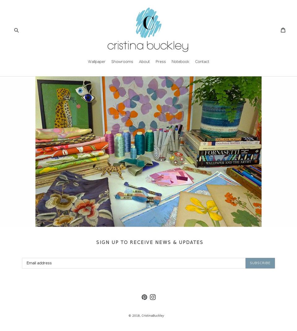 cristinabuckley.com — Shopify storefront screenshot
