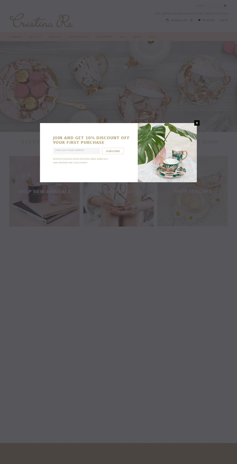 cristinare.com shopify website screenshot