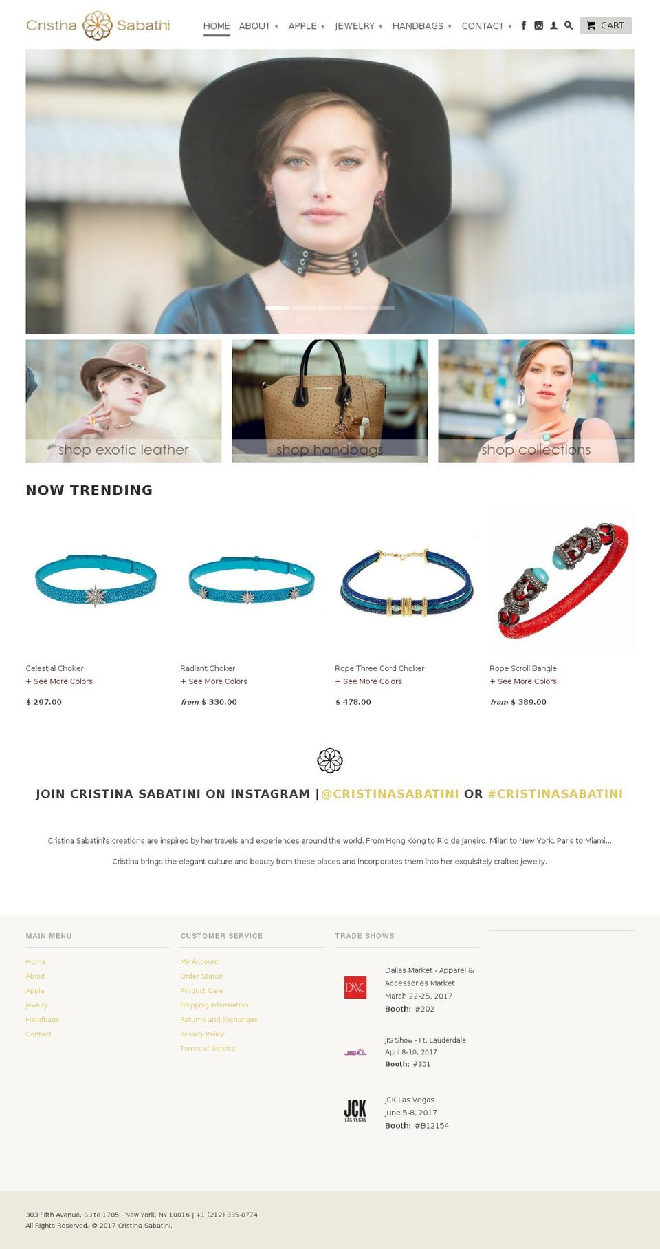 cristinasabatini.com shopify website screenshot