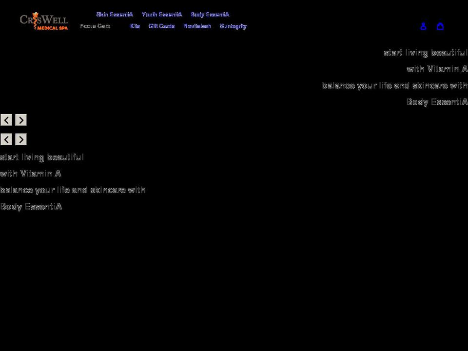 criswellmedspa.myshopify.com shopify website screenshot