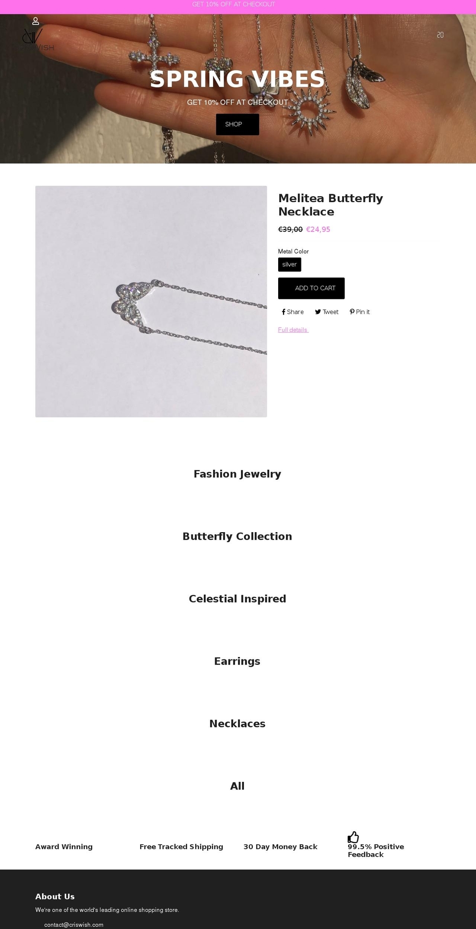 criswish.com shopify website screenshot