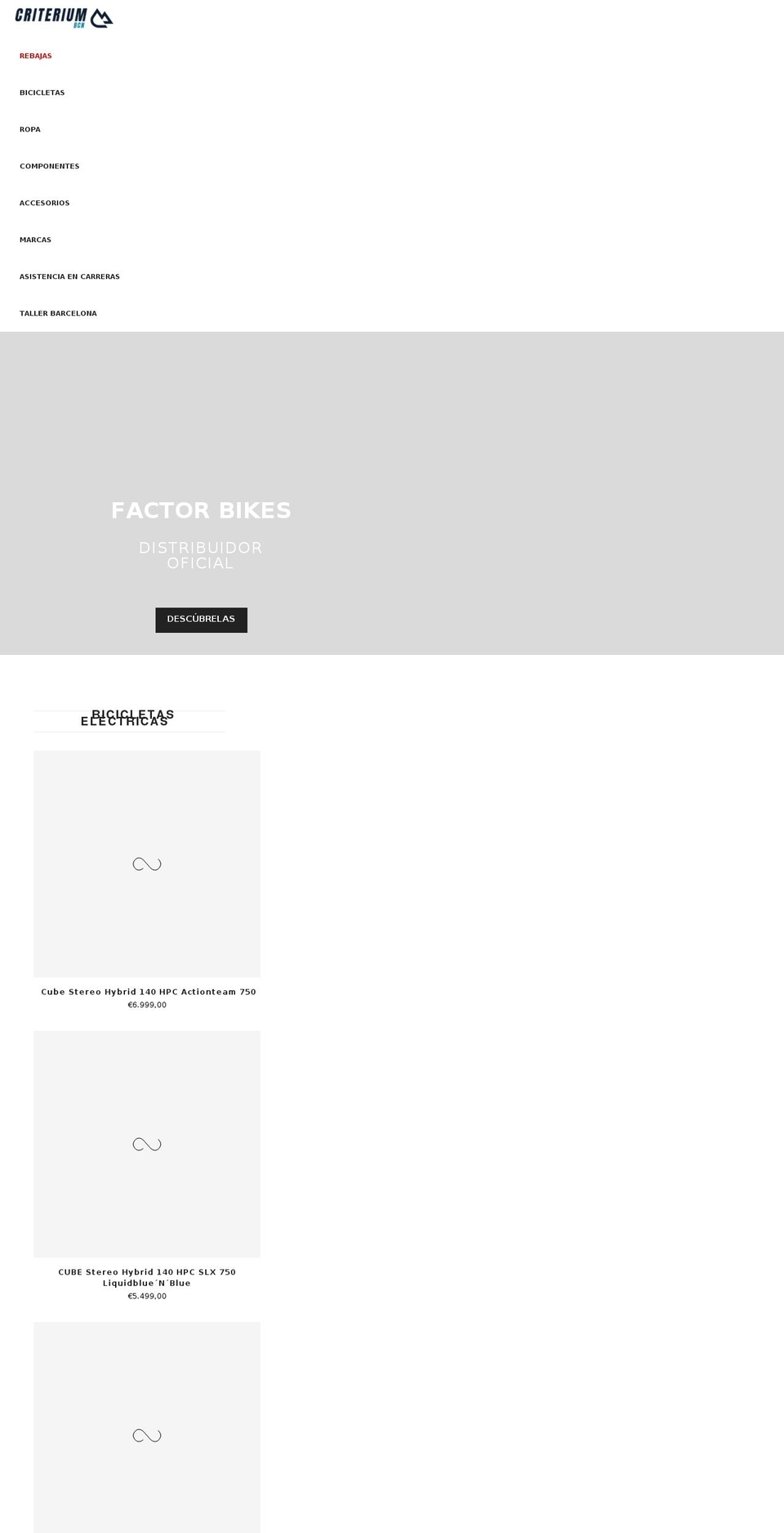 criteriumbcn.com shopify website screenshot