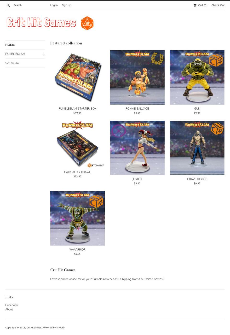 crithitgames.com — Shopify storefront screenshot