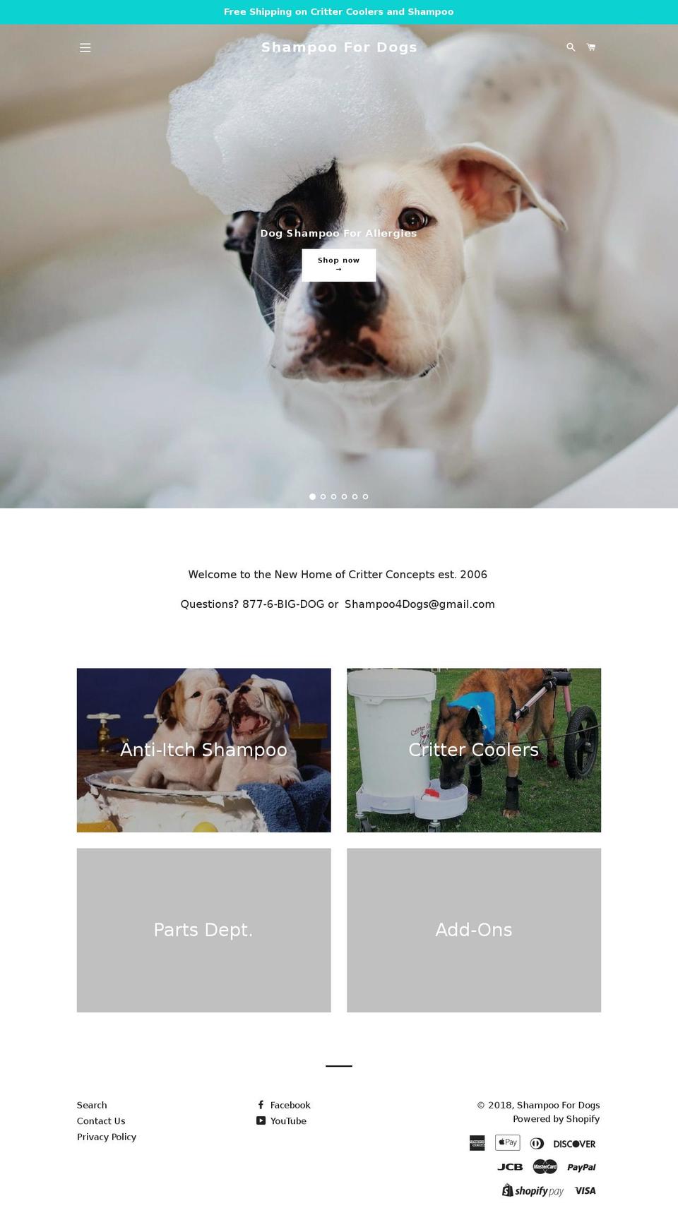 critterconcepts.com — Shopify storefront screenshot