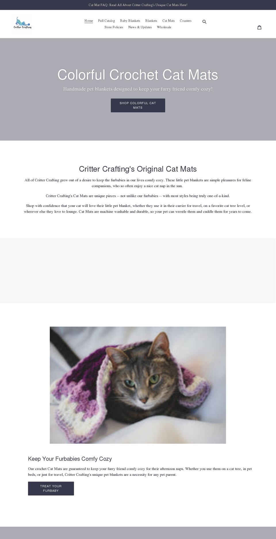 crittercrafting.com shopify website screenshot