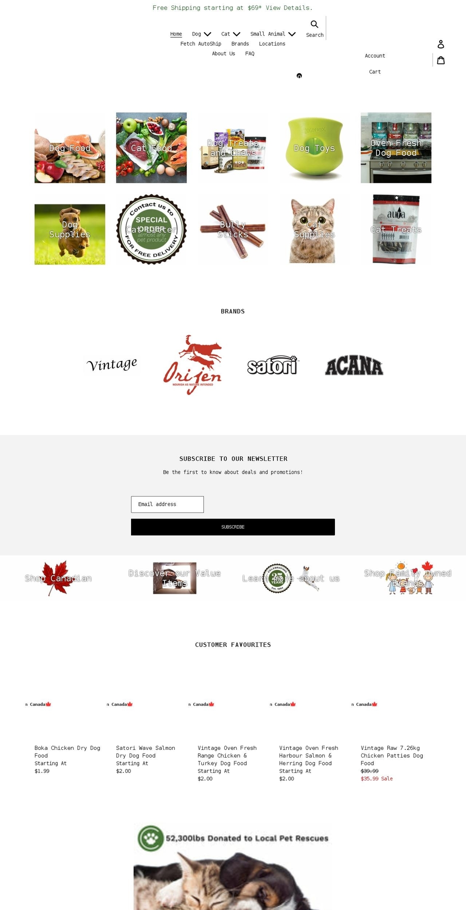 critterspet.com shopify website screenshot