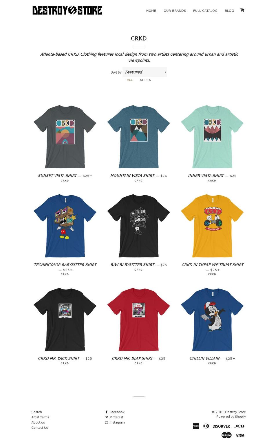 crkd.net shopify website screenshot