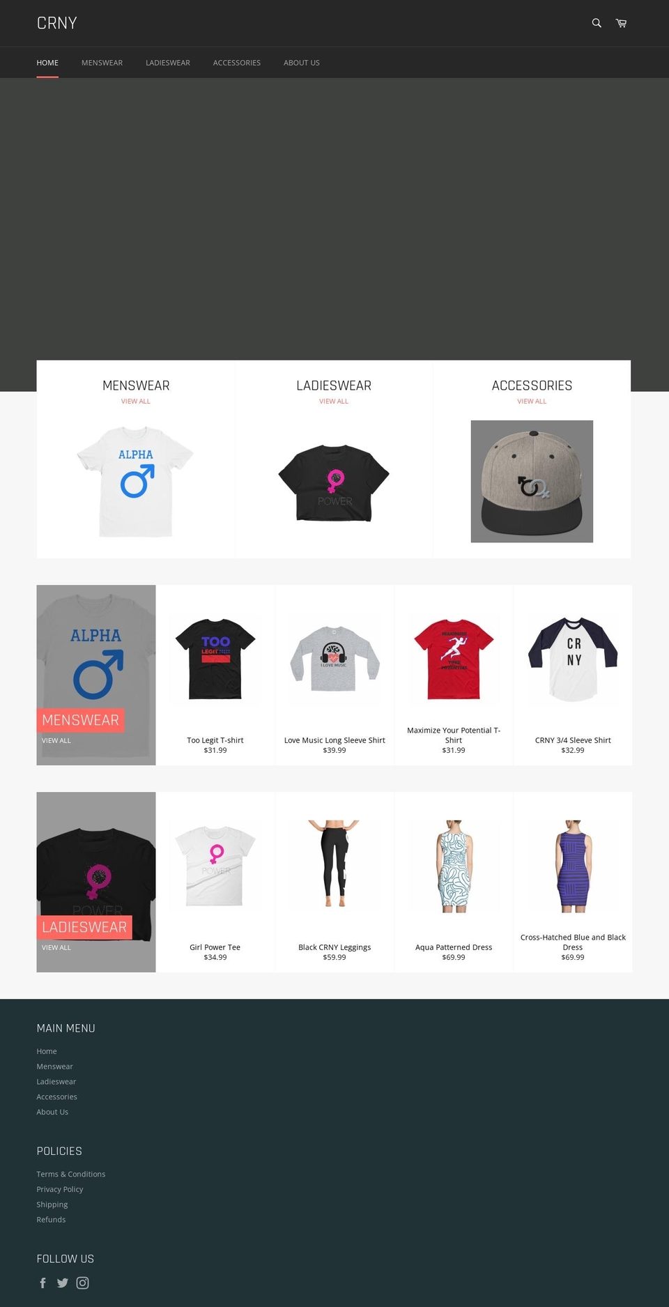 crny-online.com — Shopify storefront screenshot
