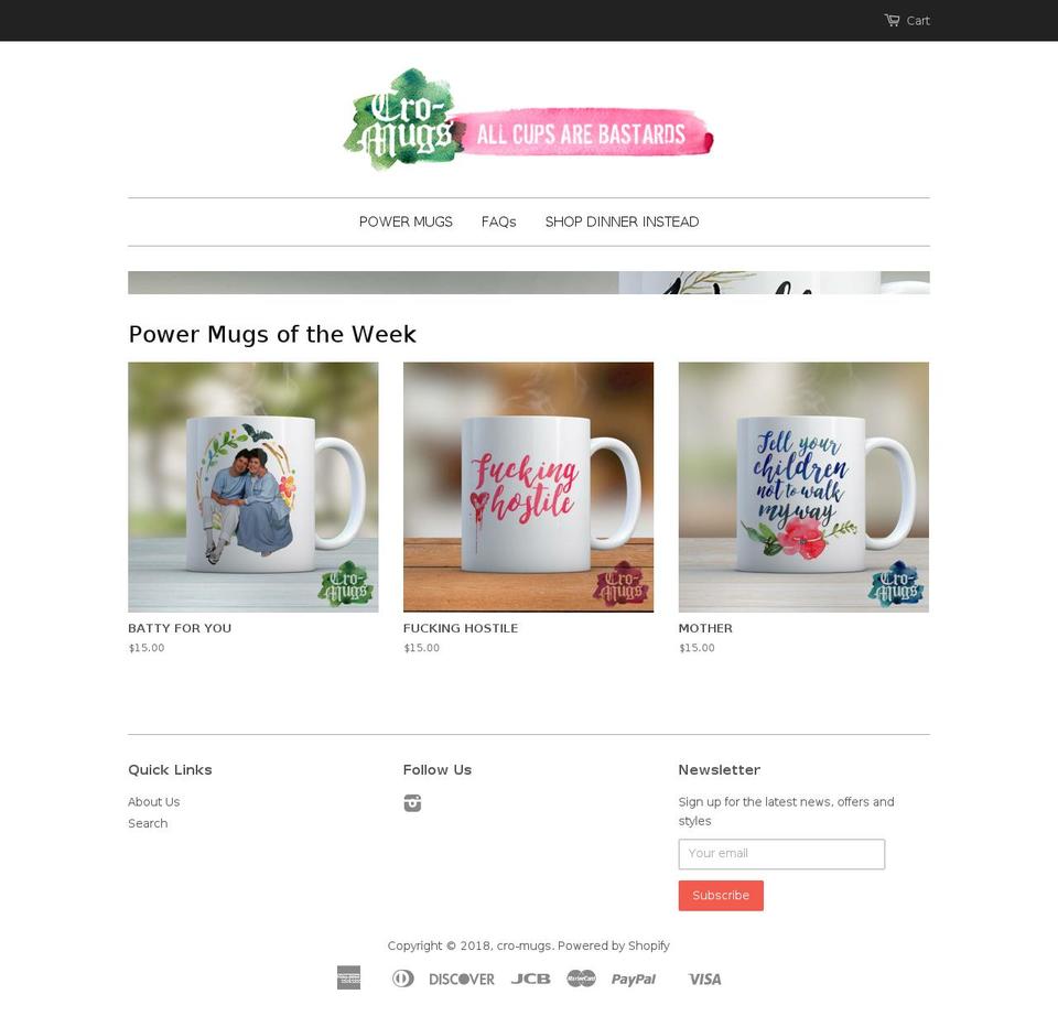 cro-mugs.com — Shopify storefront screenshot