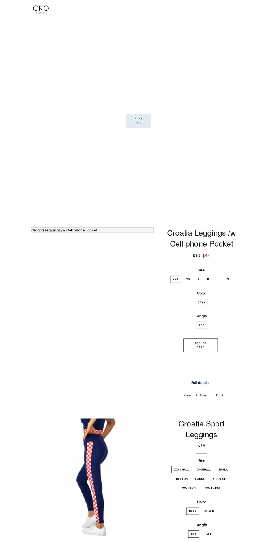 cro-wear.com shopify website screenshot
