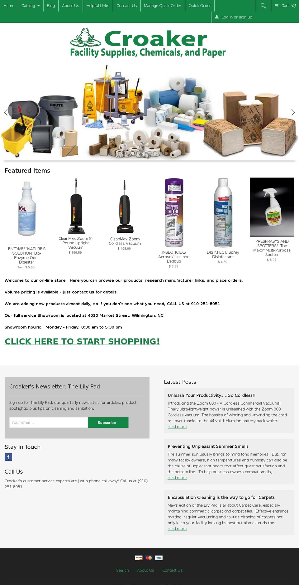 croakeronline.com shopify website screenshot