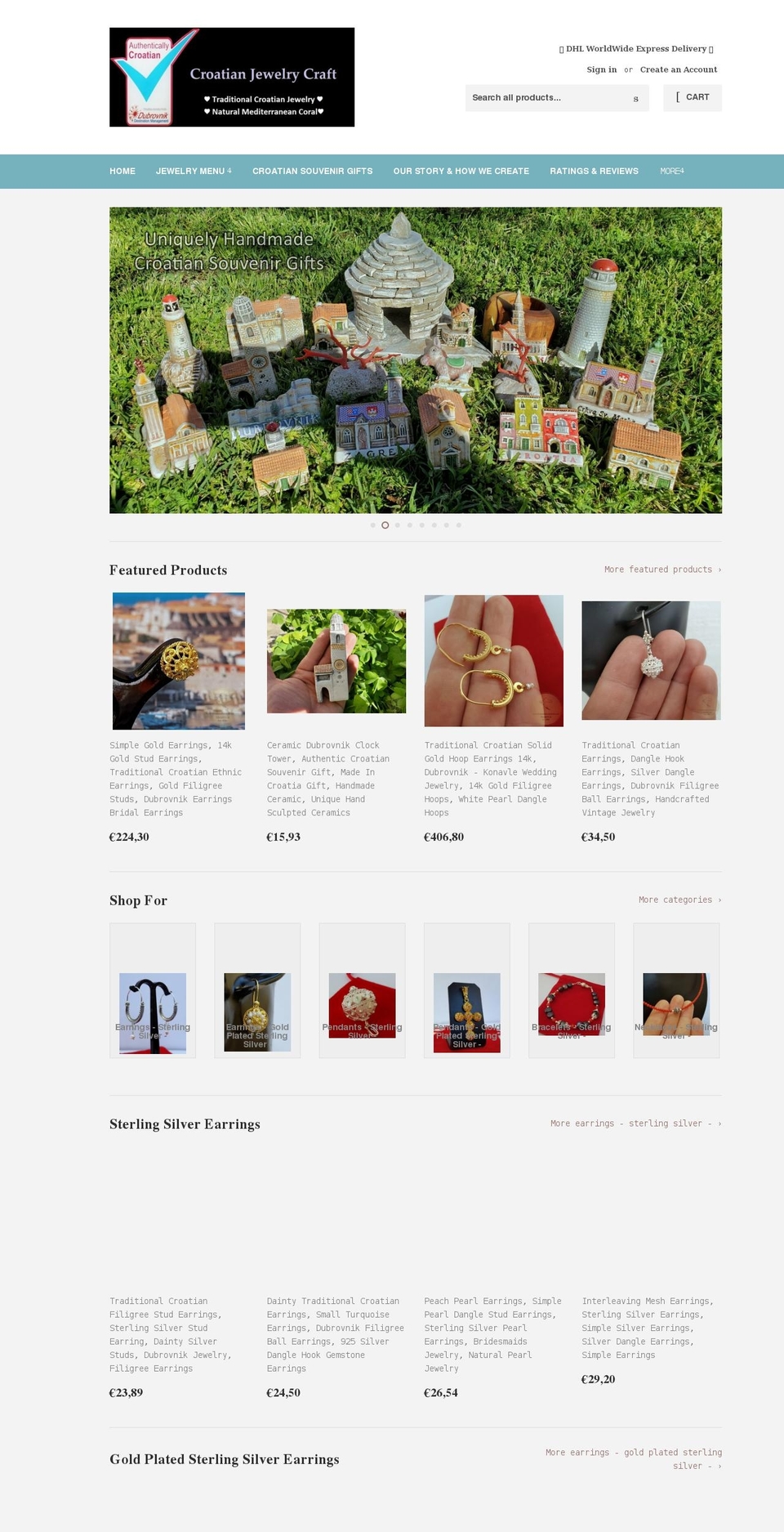croatianjewelrycraft.com shopify website screenshot