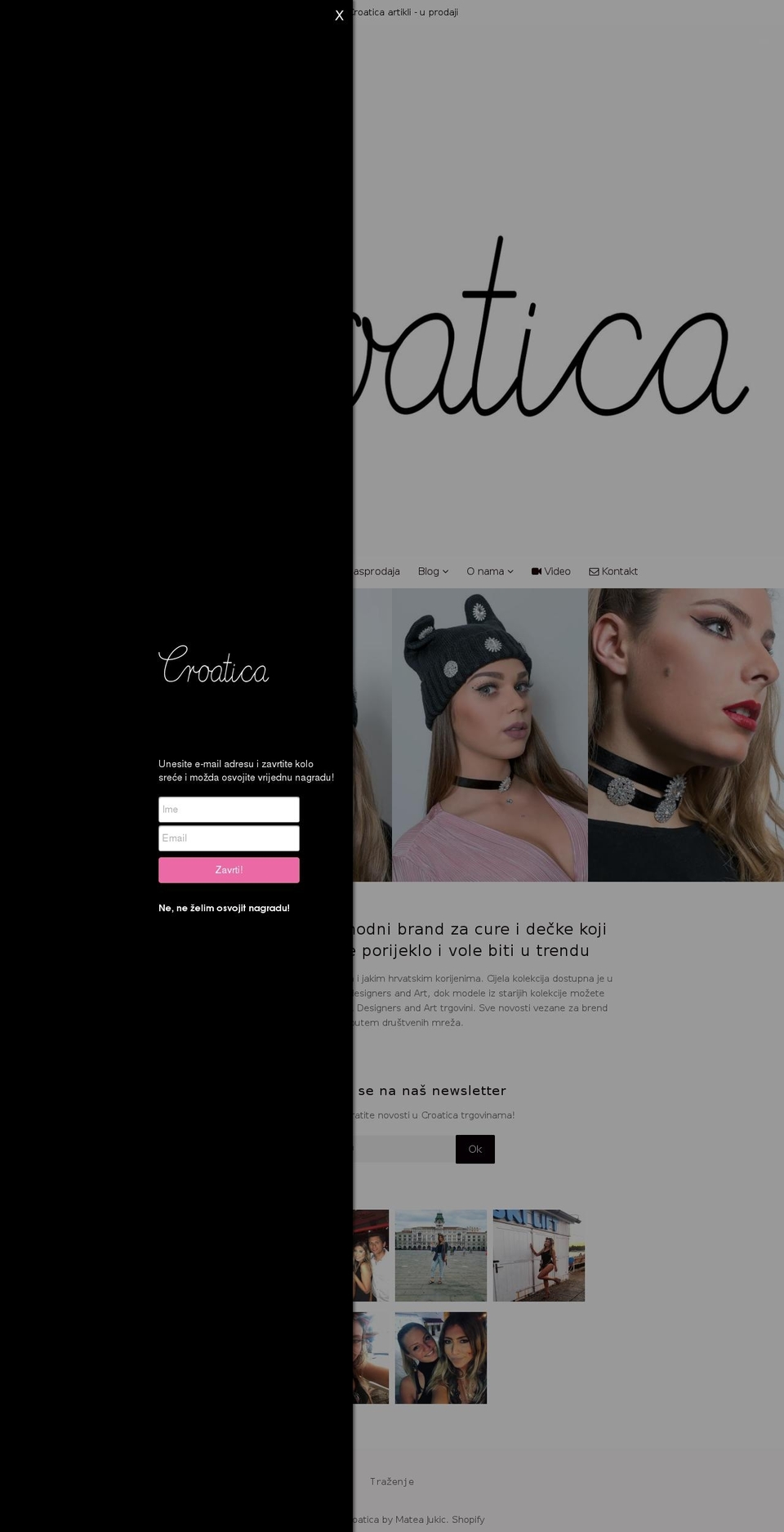 croaticashop.com — Shopify storefront screenshot
