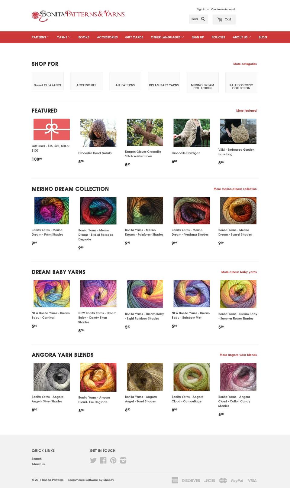 crochetgalore.com shopify website screenshot