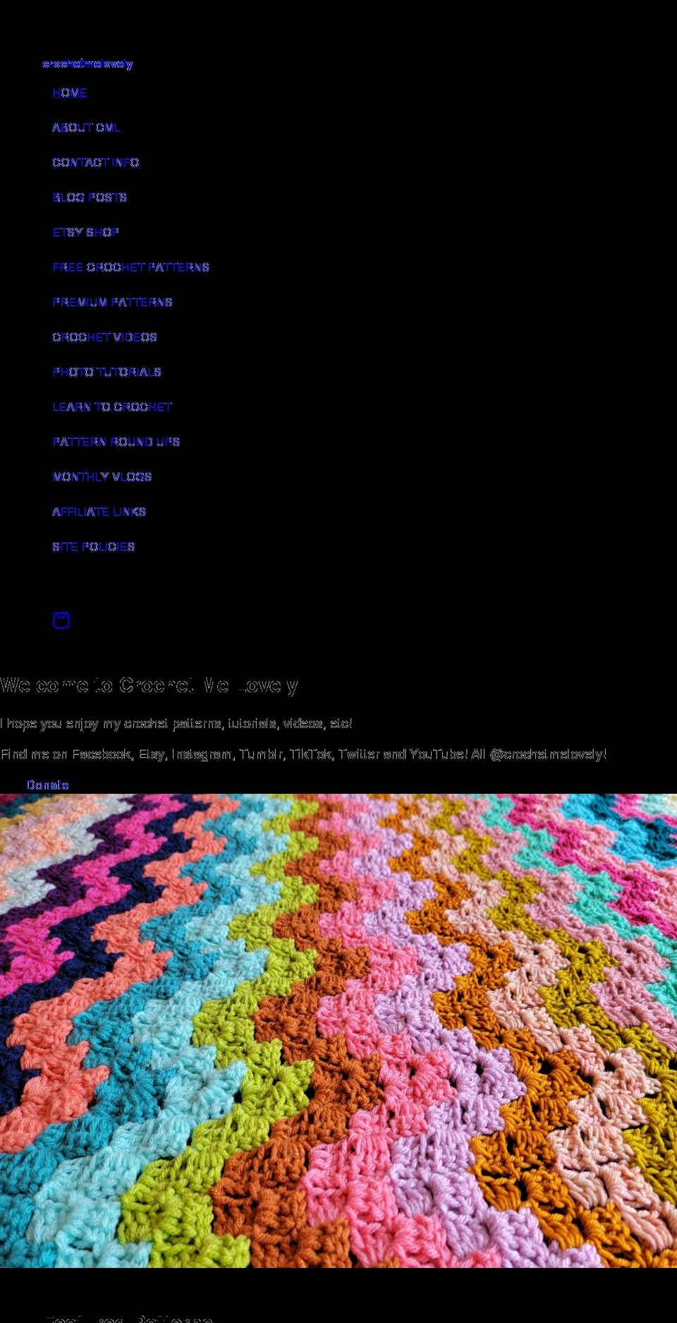 crochetml.com shopify website screenshot