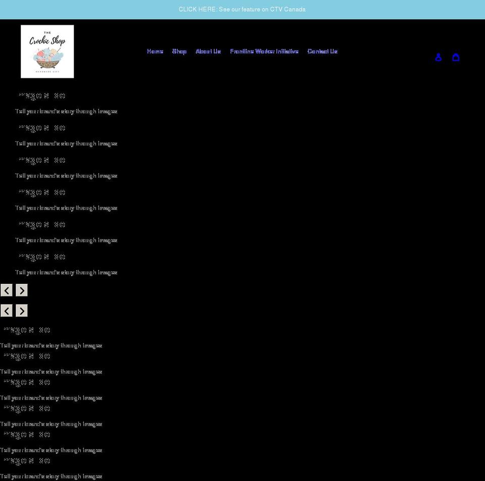 crochicshop.ca shopify website screenshot