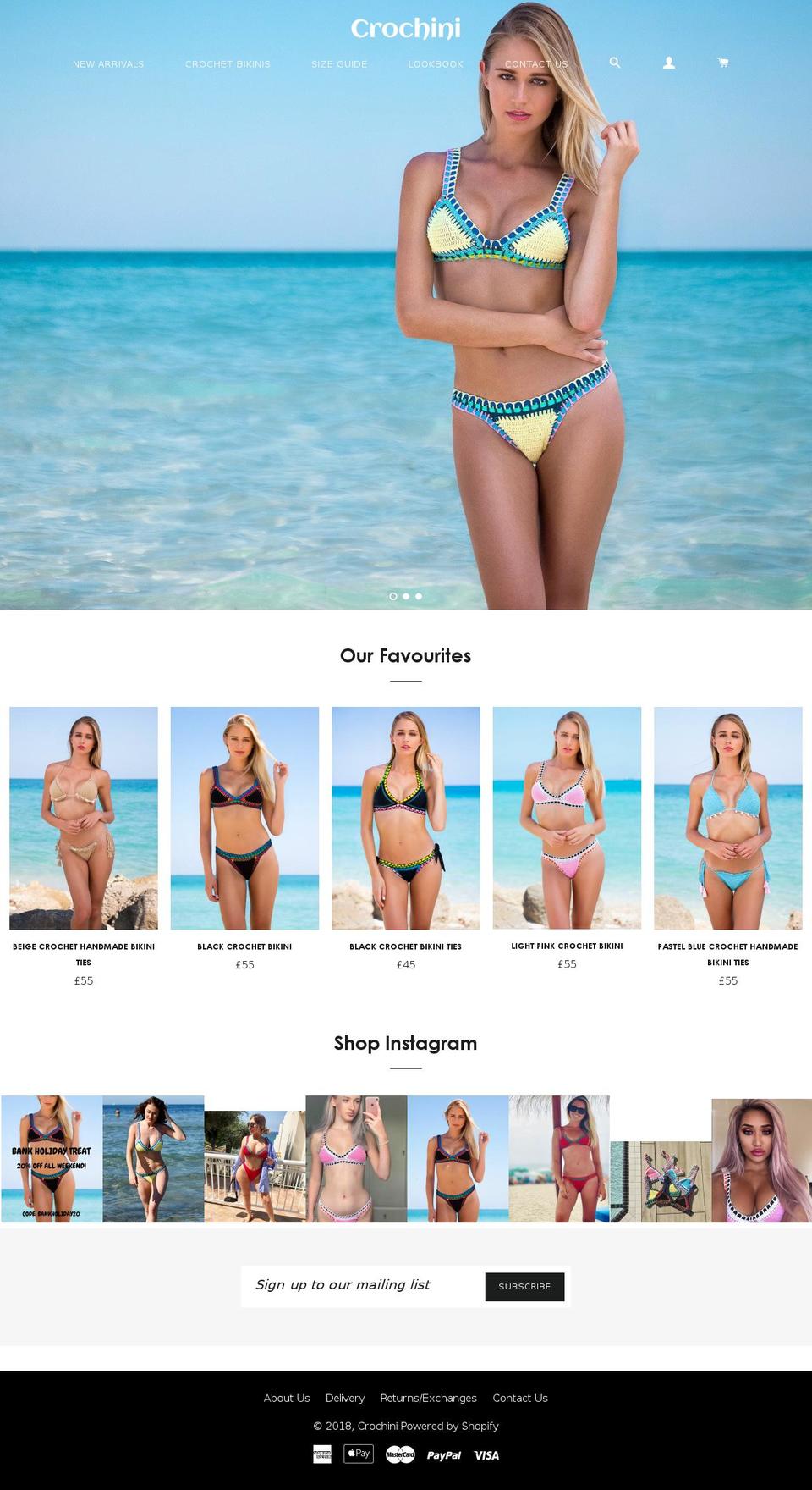 crochini.com — Shopify storefront screenshot