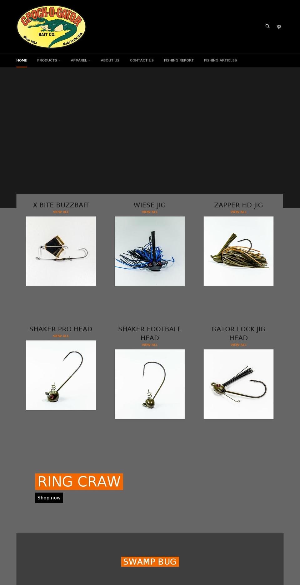 crockogatorbaitcompany.com shopify website screenshot