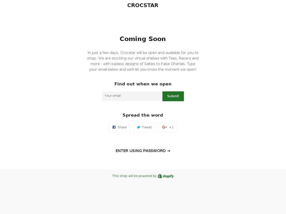 crocstars.tv shopify website screenshot