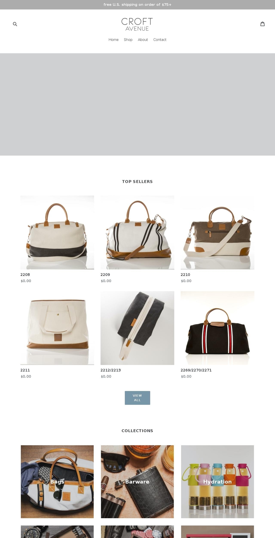 croftavenue.com — Shopify storefront screenshot