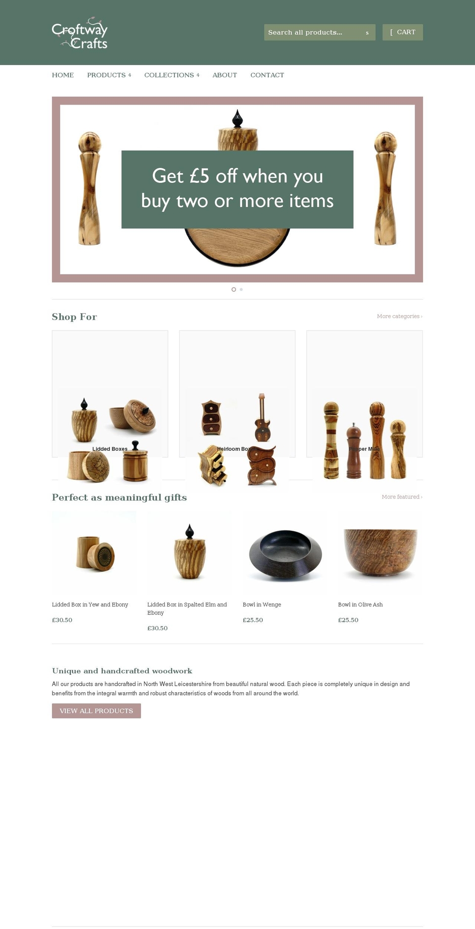 croftwaycrafts.com shopify website screenshot