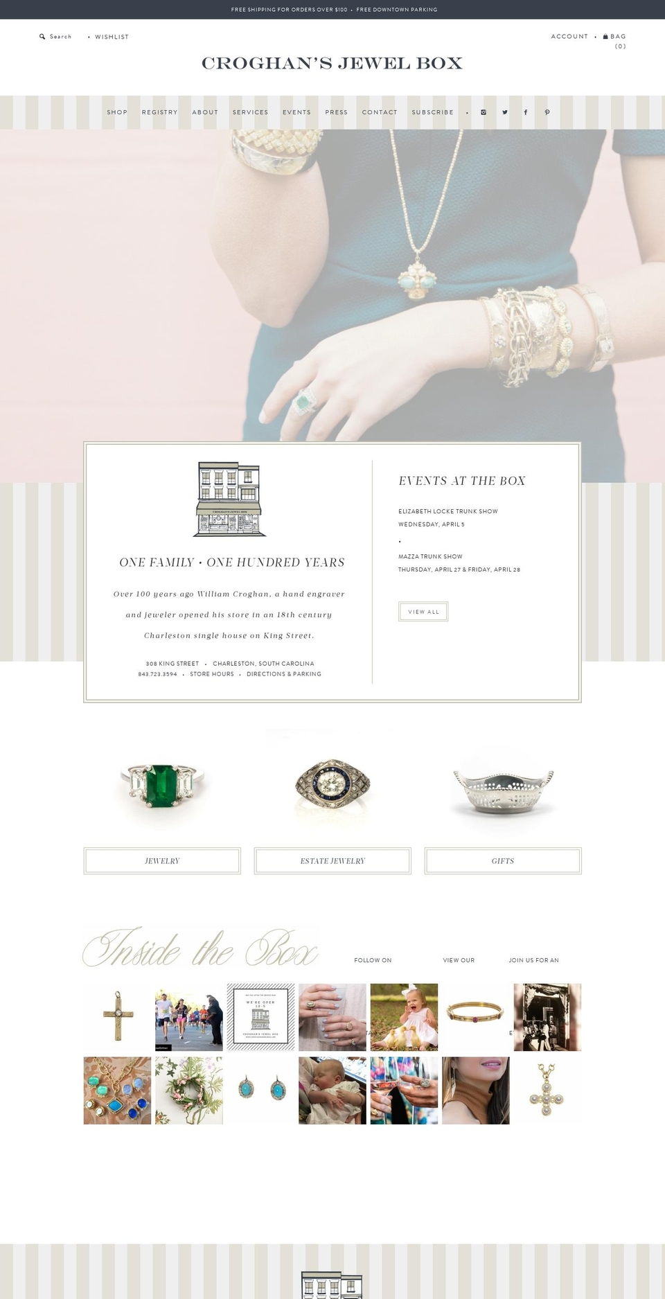 croghansjewelbox.com shopify website screenshot