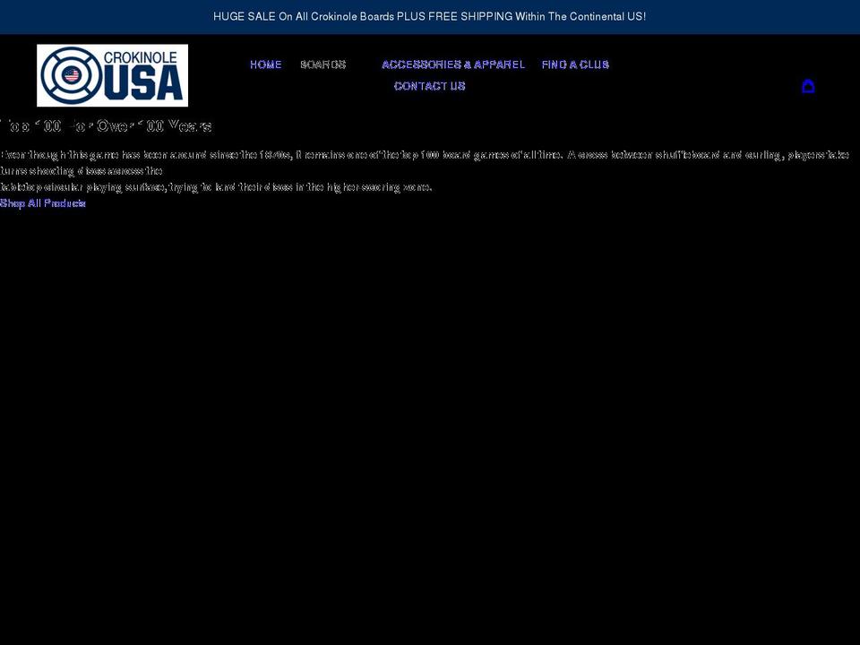 crokinole.us shopify website screenshot