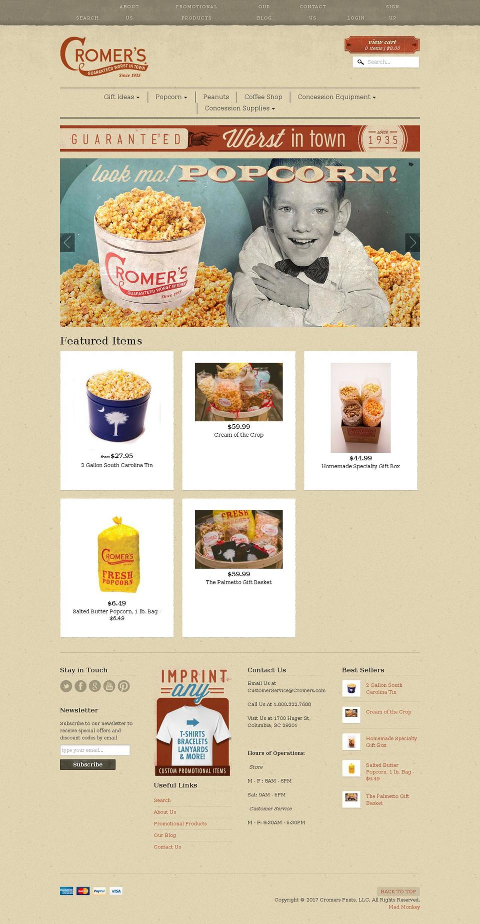 cromers.com shopify website screenshot