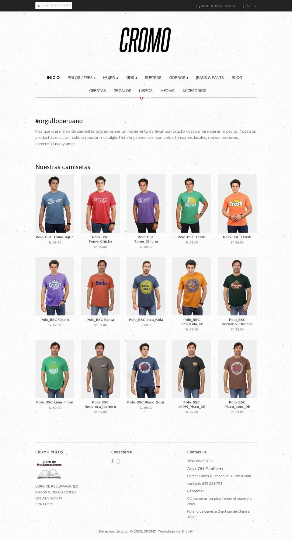 cromopolos.com — Shopify storefront screenshot