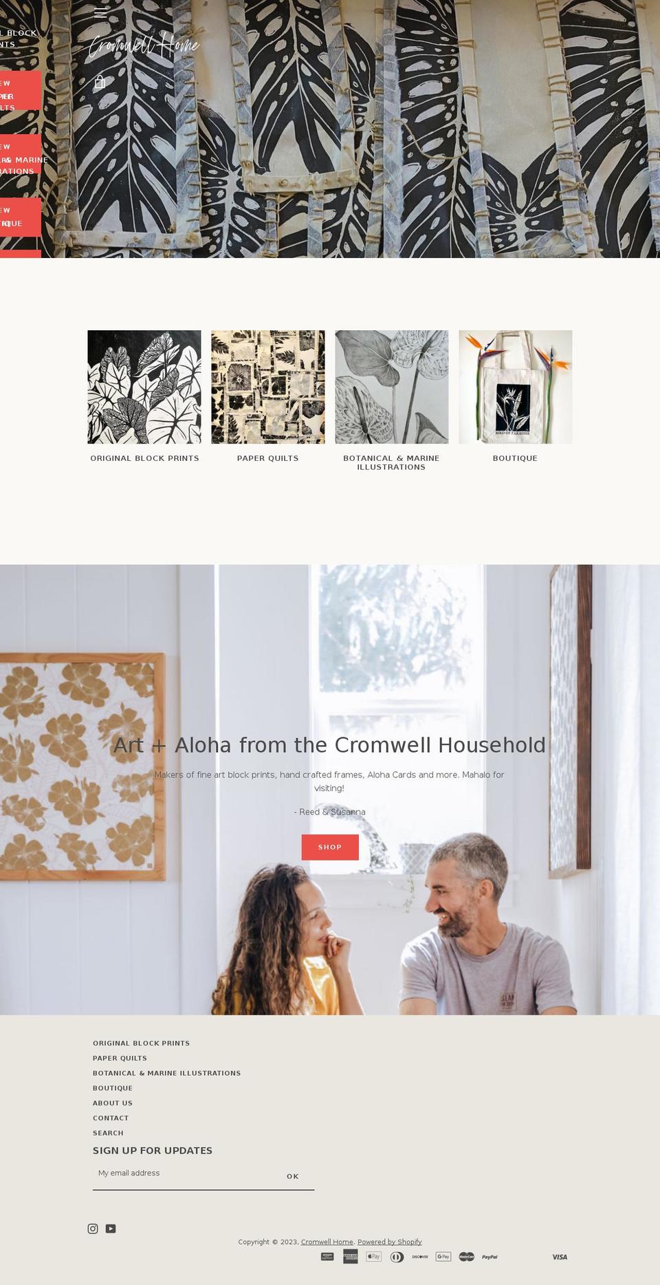 cromwellhome.com — Shopify storefront screenshot