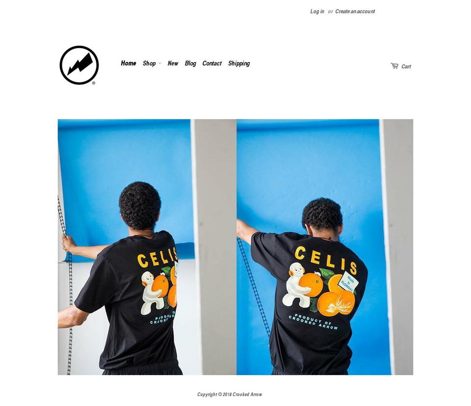 crookedarrowclothing.com — Shopify storefront screenshot