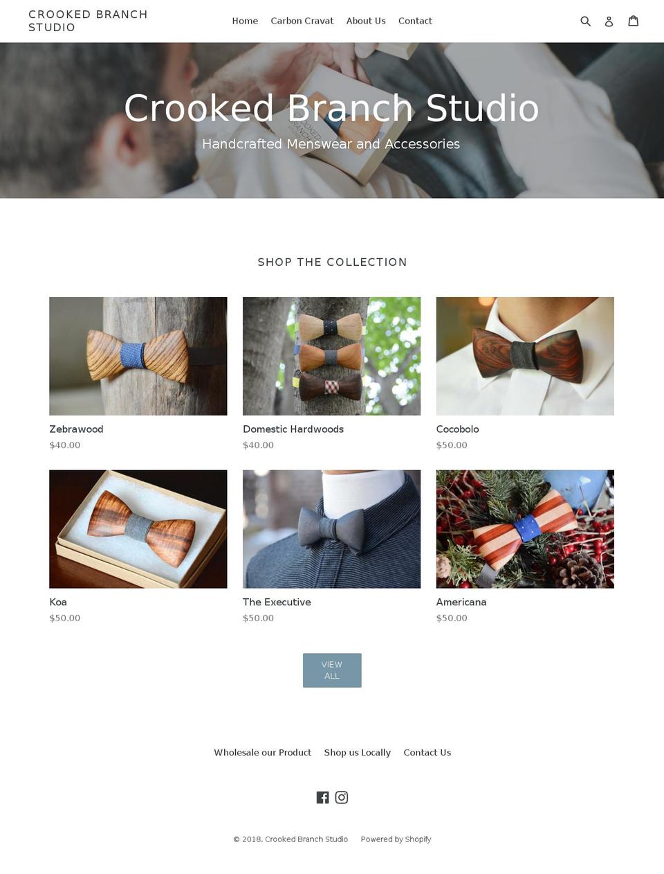 crookedbranchstudio.com shopify website screenshot