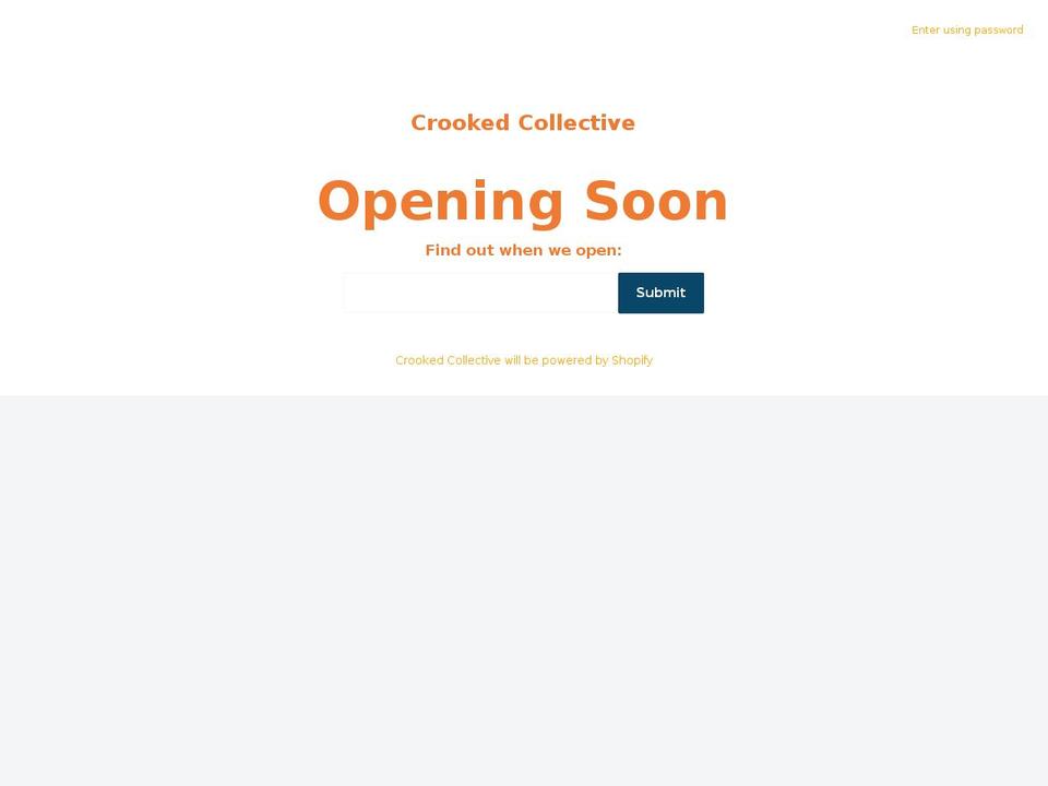 crookedcollective.com — Shopify storefront screenshot