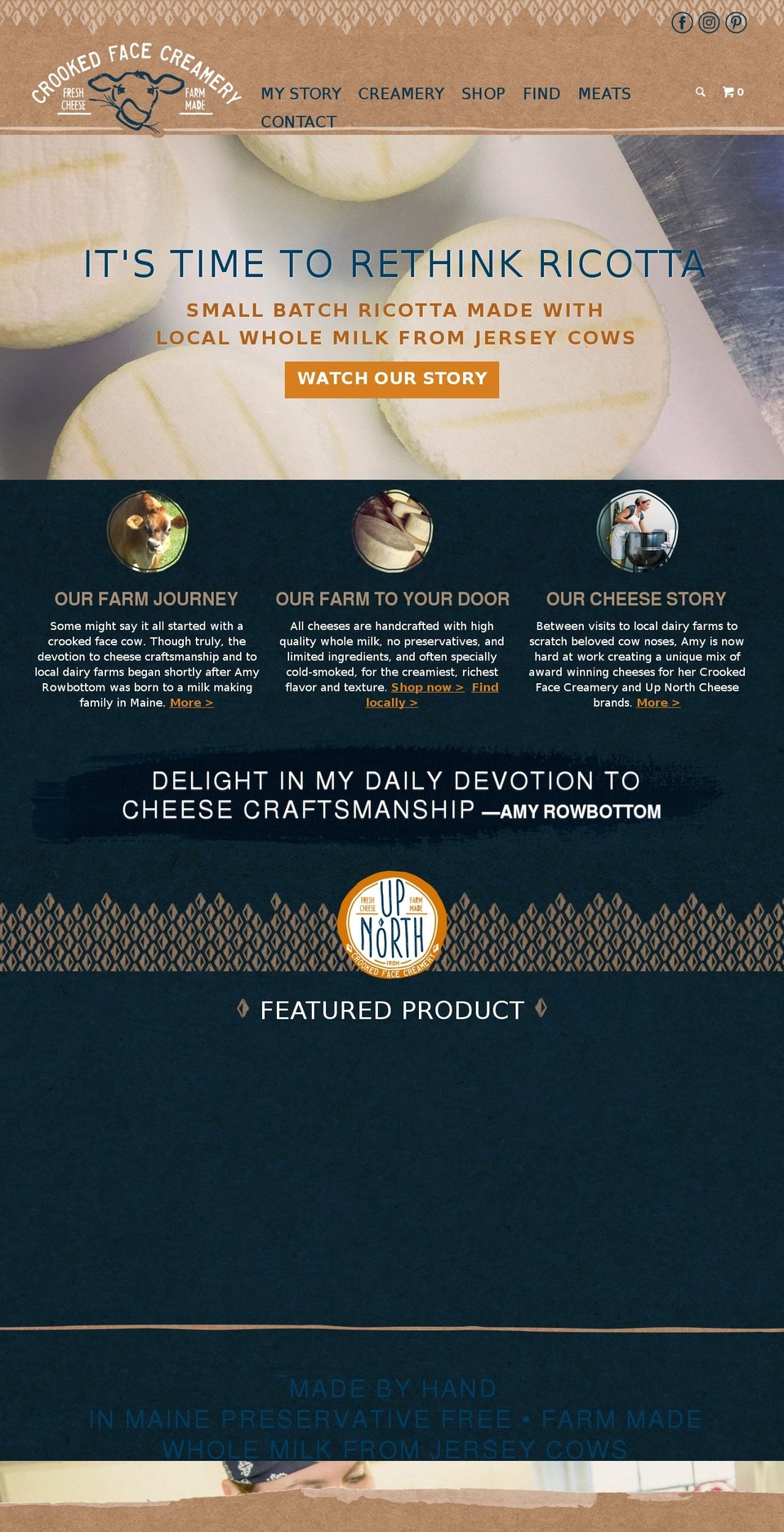 crookedfacecreamery.com — Shopify storefront screenshot