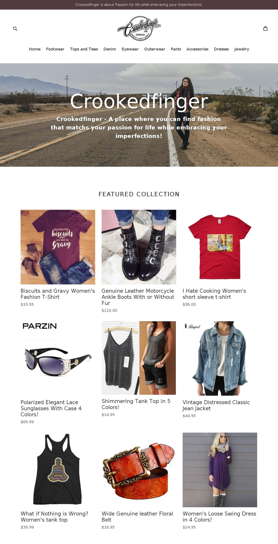 crookedfinger.ca shopify website screenshot