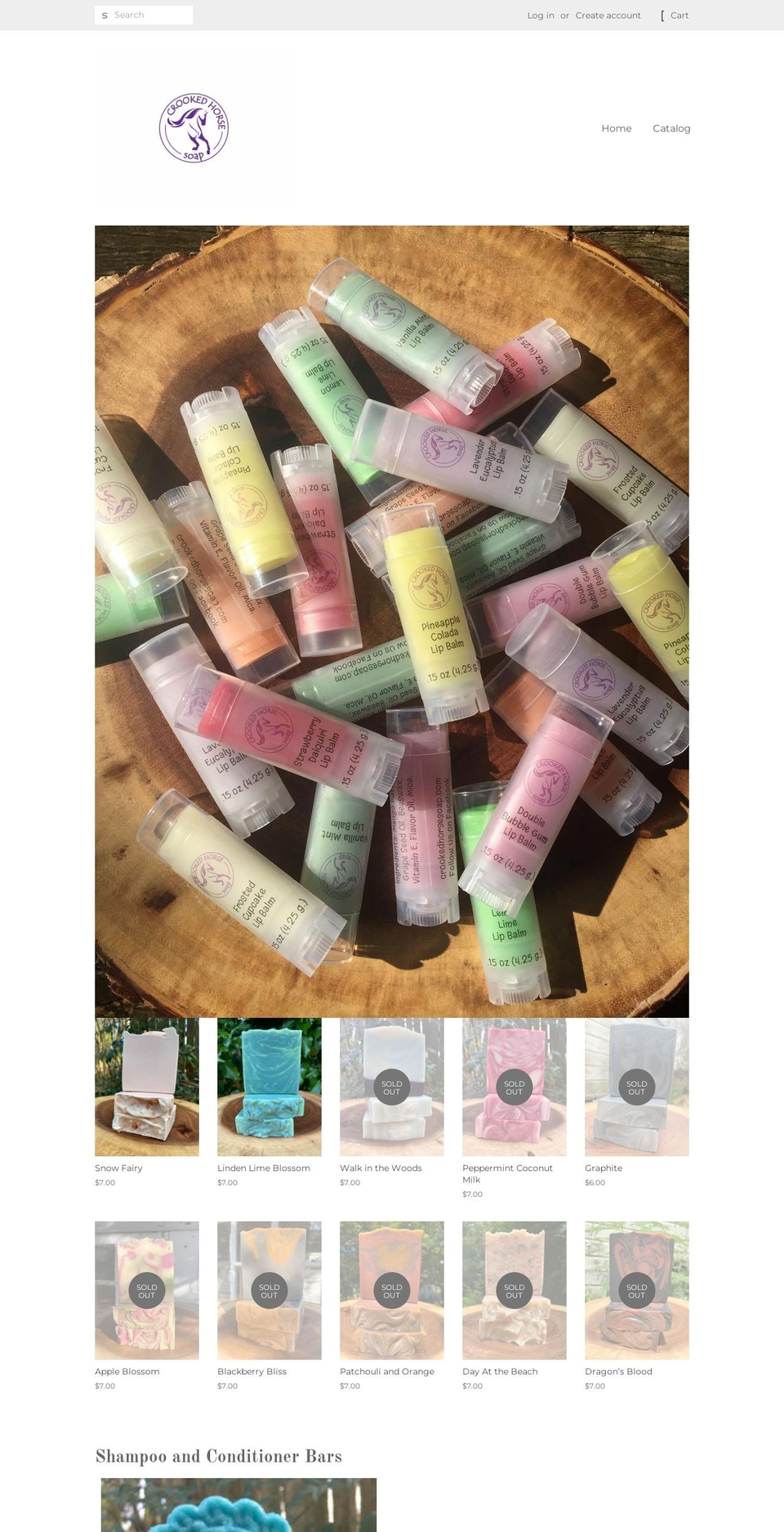 crookedhorsesoap.com — Shopify storefront screenshot