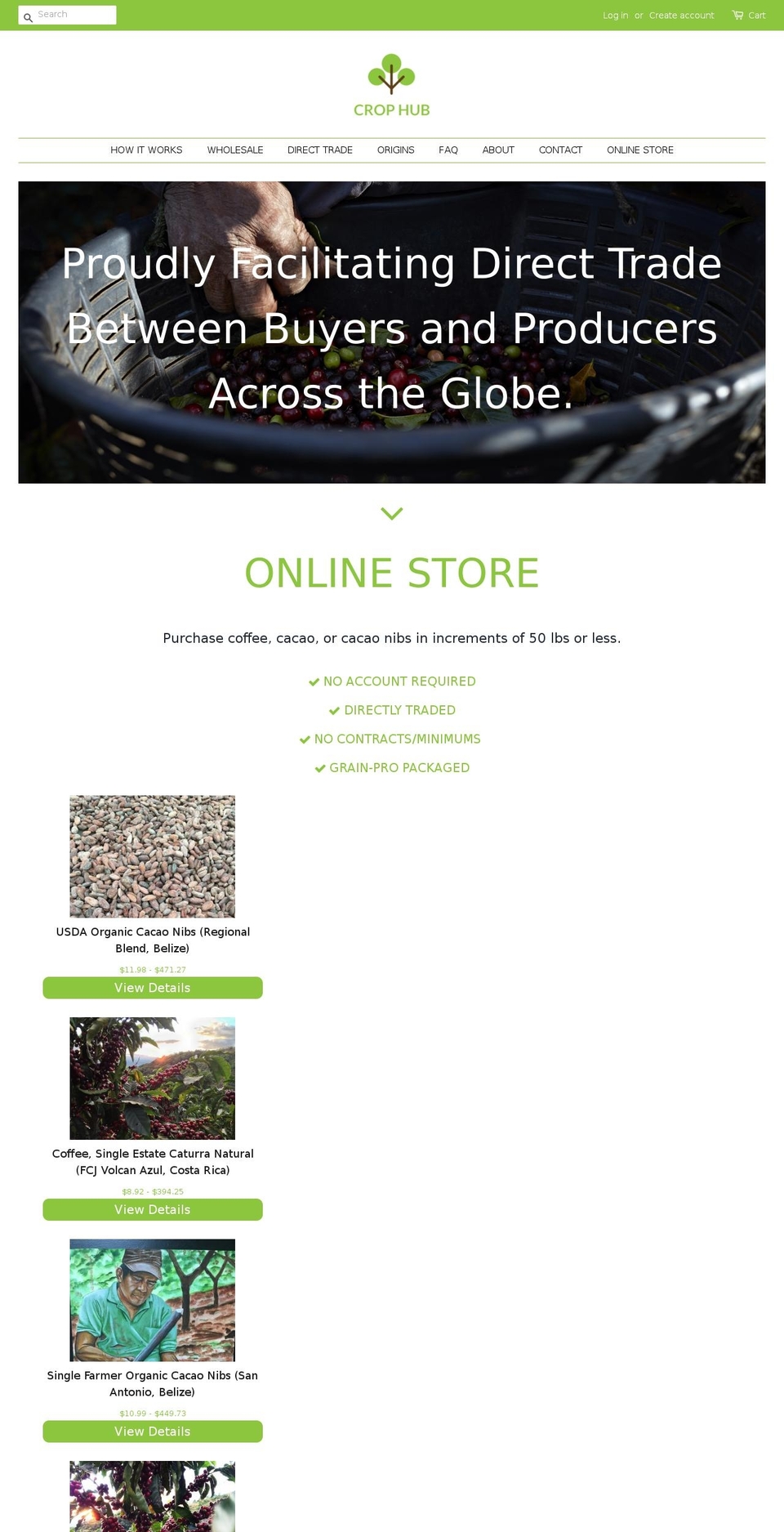 crop-hub.com — Shopify storefront screenshot