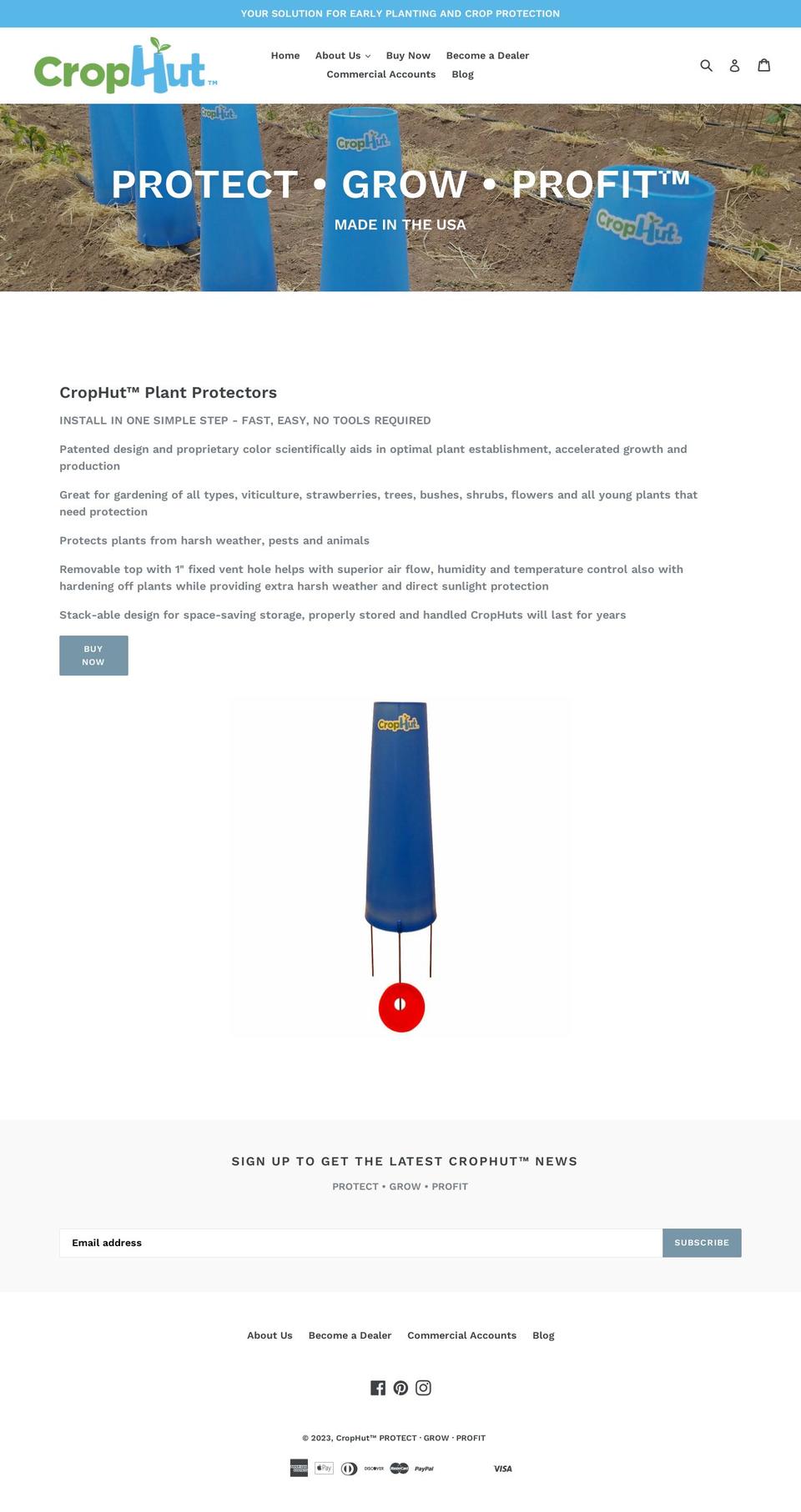 crophut.com — Shopify storefront screenshot