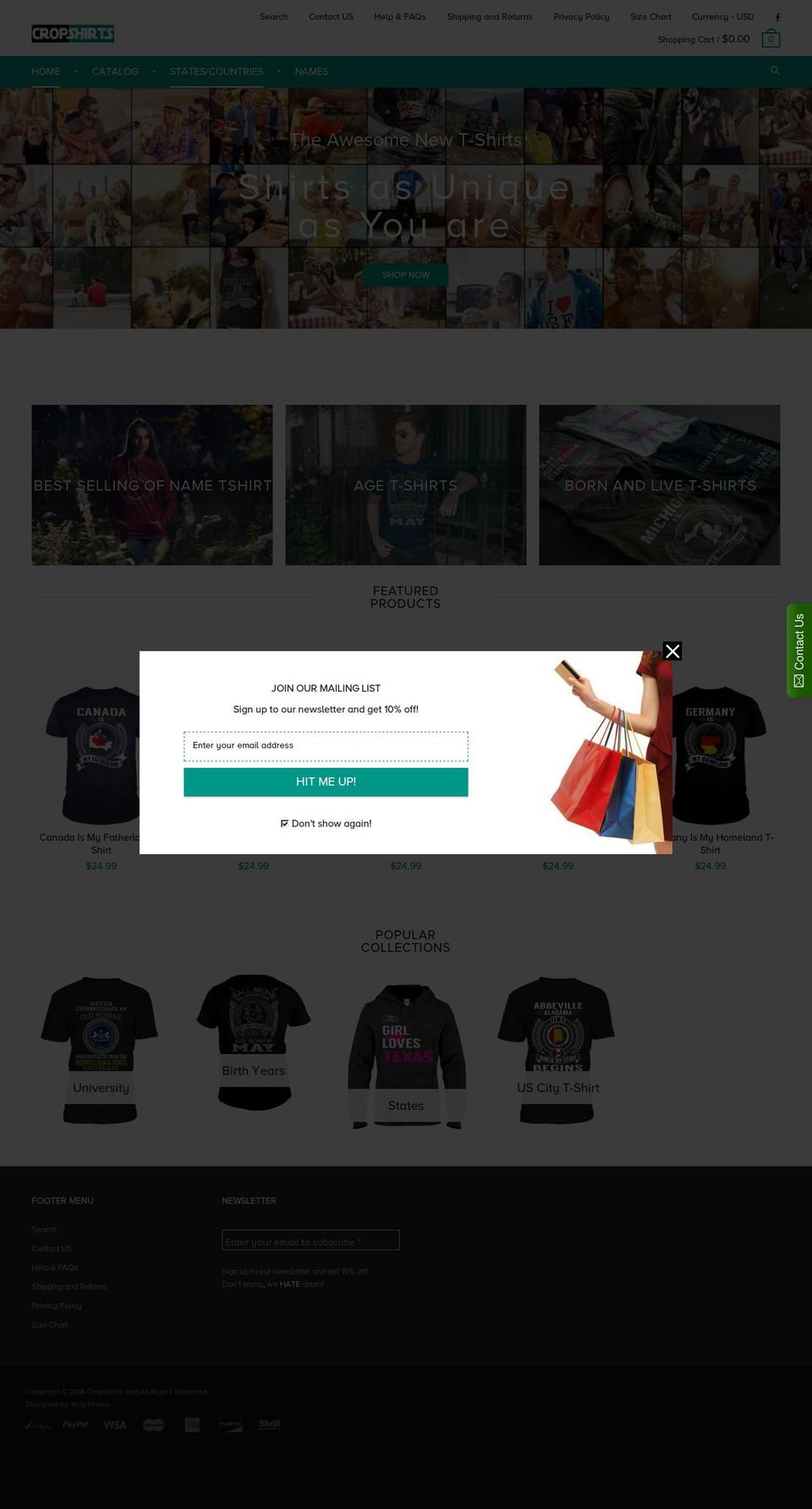 rt-material2-v1-4 Shopify theme site example cropshirts.com