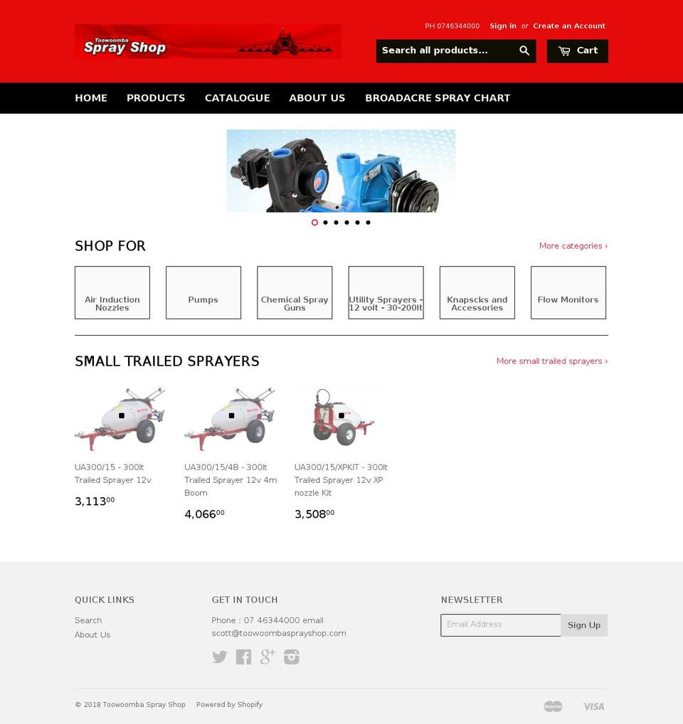 cropsprayers.com.au shopify website screenshot