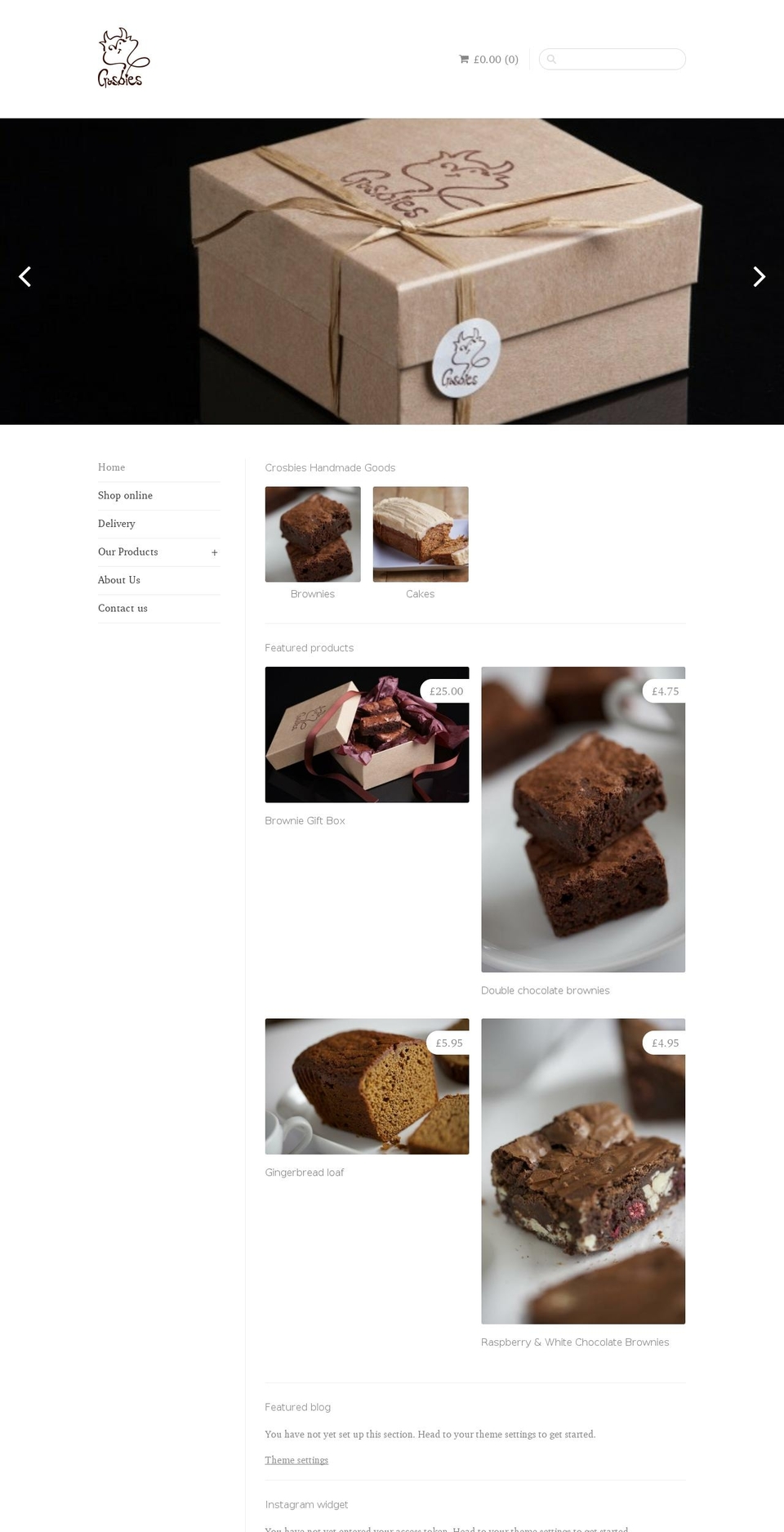 Sugar Shopify theme site example crosbiefoods.com