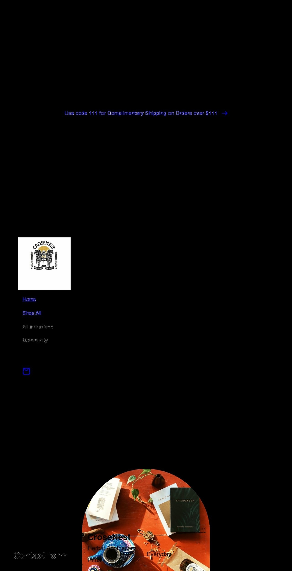 Earthy-theme Shopify theme site example crosenest.com