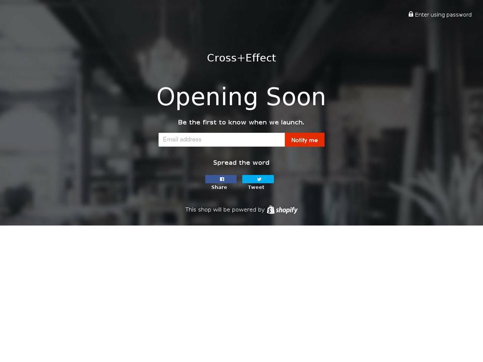 crossandeffect.com — Shopify storefront screenshot