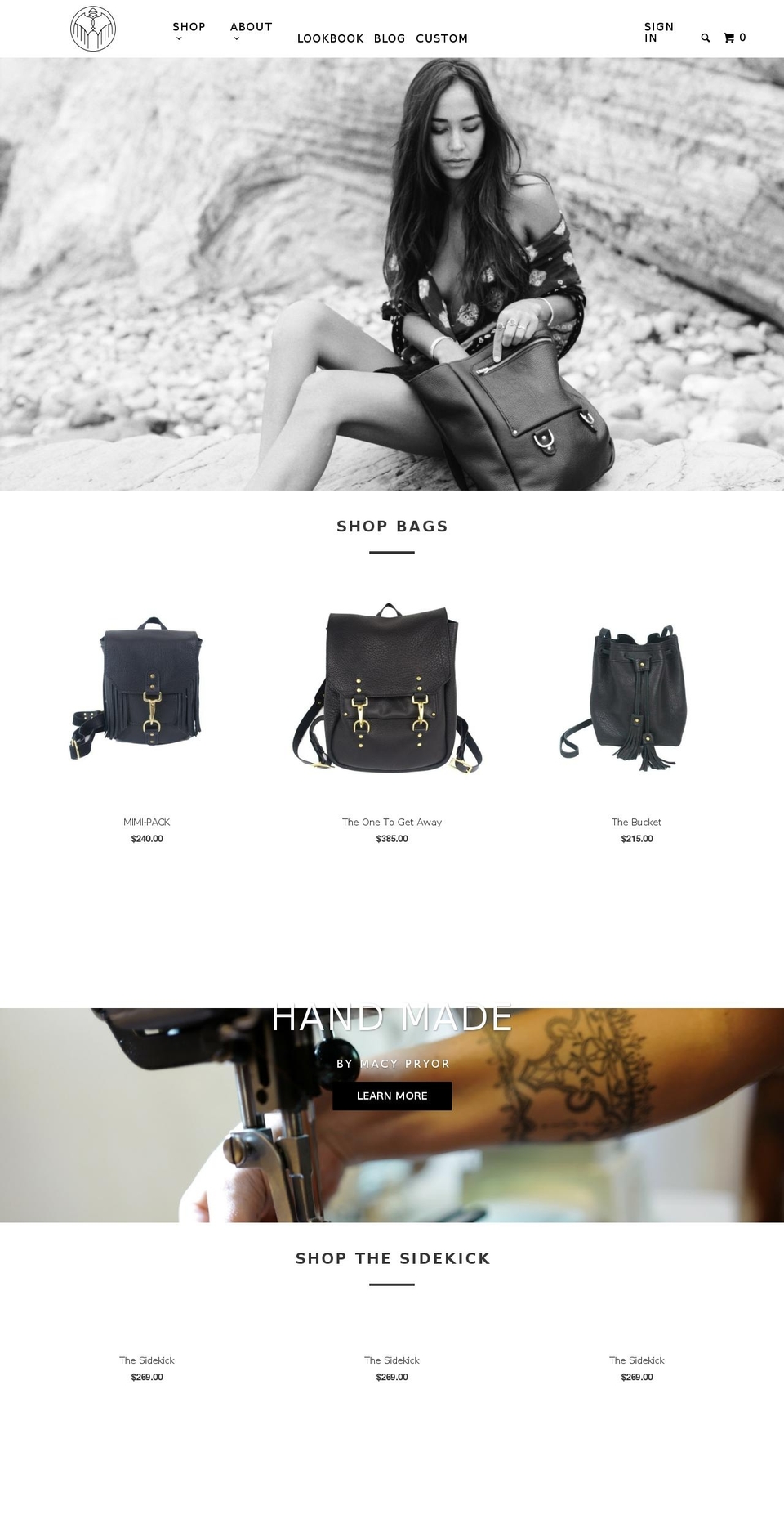 crossbowleather.com shopify website screenshot