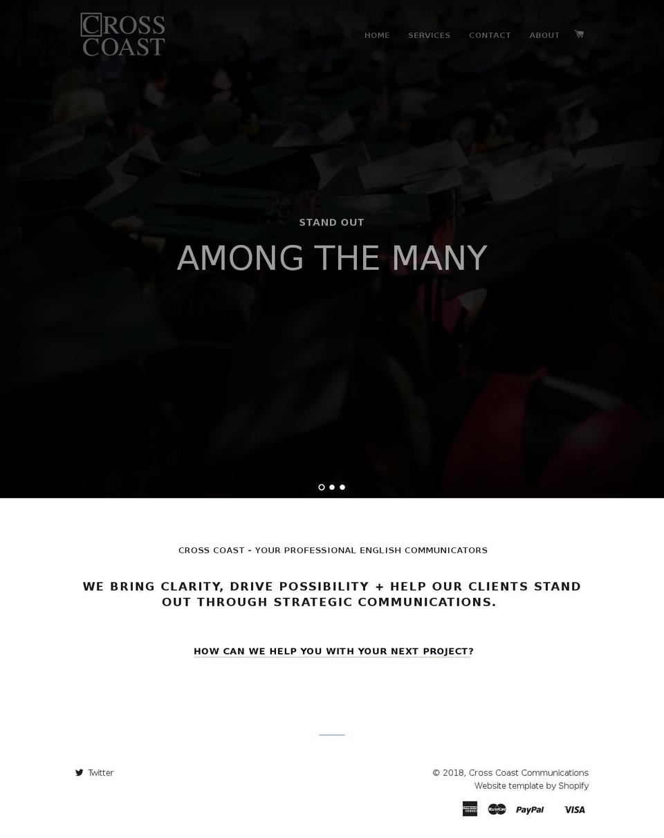crosscoastedits.com — Shopify storefront screenshot