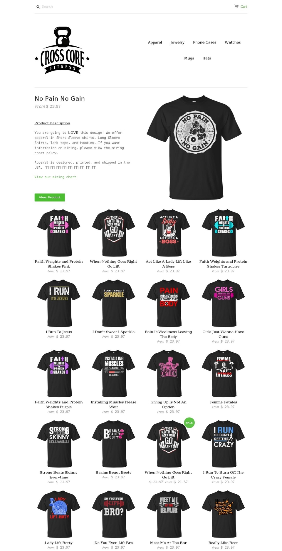 crosscorefitness.com shopify website screenshot